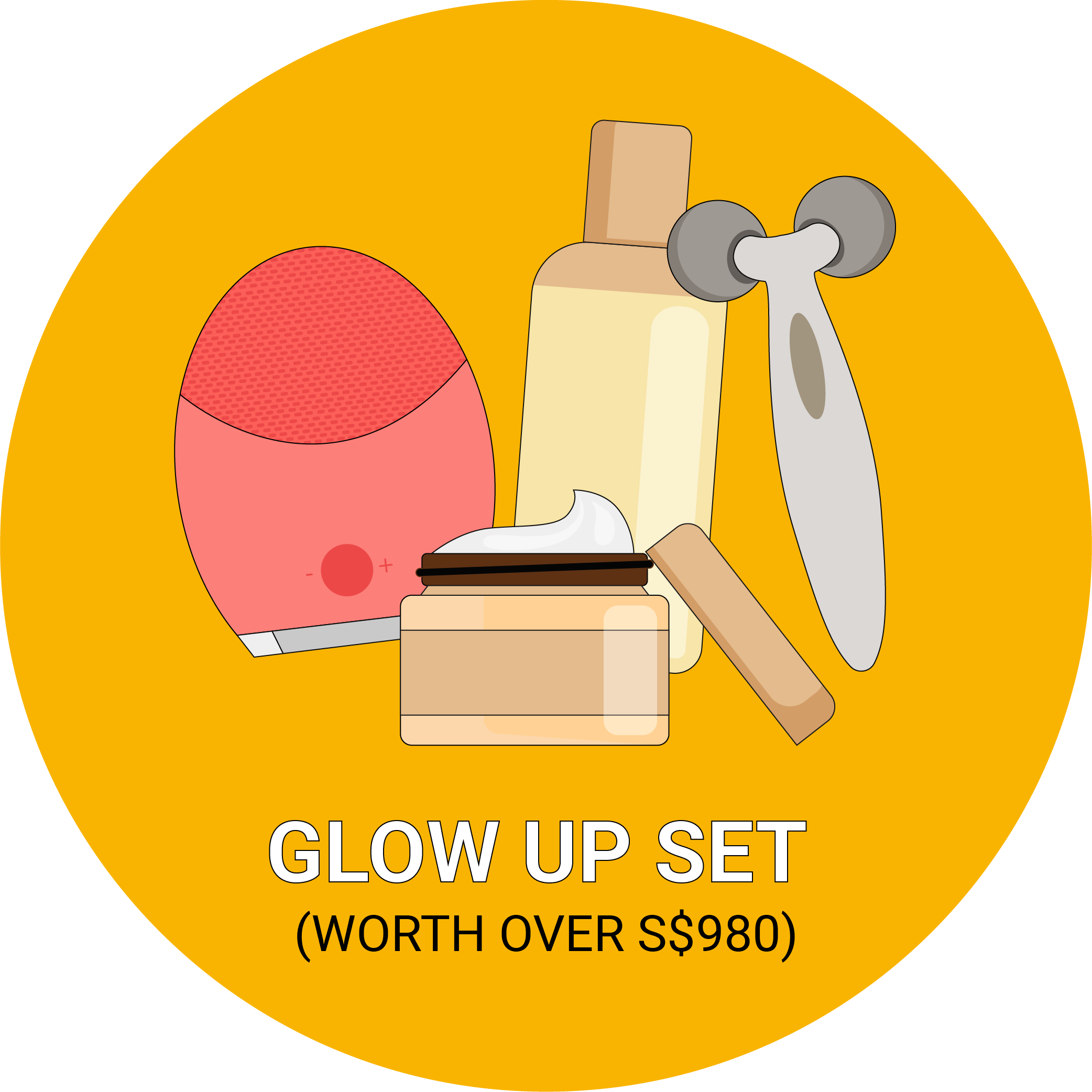 Glow Up Set: Foreo Facial Massager, Cle De Peau Daily Care Set & ReFa Carat